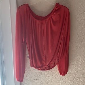 Coral blouse